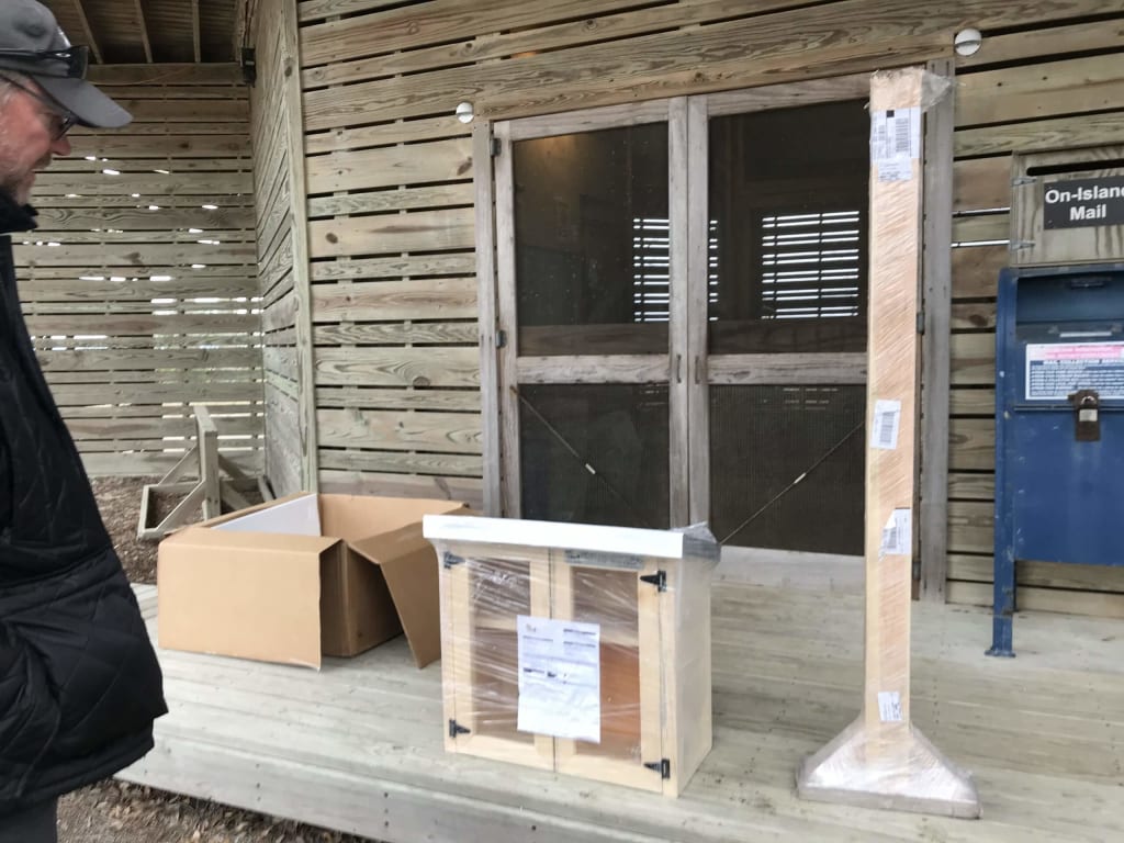 little free library arrives at the mailroom
